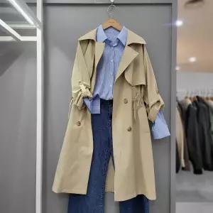 [무자크]홑스판스트링 더블트렌치코트 P3BY02