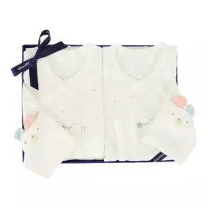 [갤러리아] (압소바가을태교,출산)싹싹뱀부배내슈트+싹싹뱀부배내저고리2장세트(A2C-1011A)