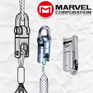 마벨 MGS-00 미니 스위블 전기 배선 케이블 커넥터 꼬임 방지 요비선 결합용 체결고리 카라비너 결합부품