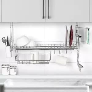 H-씽크선반 풀세트 600 주방수납정리 그릇거치대 선반 주방선반 부착식식기건조대