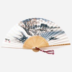 외국인선물 최고급 겨울 합죽선 - 소단 홍현희 작 접부채 대나무 접이식부채