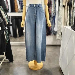 [밸리걸]여름 중청 와이드 데님 팬츠 608030