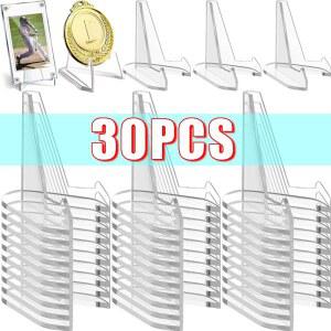 맥미니거치대 30 1pcs 투명 아크릴 동전 디스플레이 스탠드 홀더 작은 이젤 카드 기념 도전 캡슐 지원