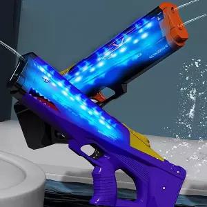 샤크 스피라 페트병 led 전동 레이저 물총 워터건