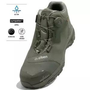 지벤 워킷 안전화 ZB-257 카키 6인치 사막화 다이얼 방수 논슬립 작업화
