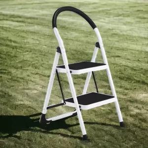자광 접이식 사다리2단A형 광폭 안전발판 계단식/철제/안전/발판/스텝/미니/사다리/주방용/소형/가정용