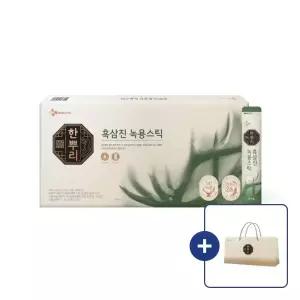 CJ 한뿌리 흑삼진 녹용스틱 30포 1박스 선물세트, 1개 + 쇼핑백