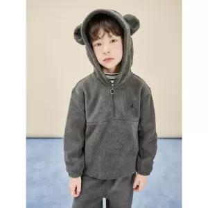 [BEANPOLE KIDS] 플리스 곰돌이 반집업 겨울 상하 세트  애쉬 (BI5X41U014) (BI5X41U014)
