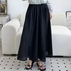ONM 쉬폰 플레어 롱 치마바지 와이드팬츠 허리밴딩 체