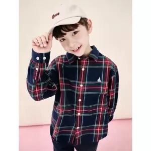[BEANPOLE KIDS] 홀리데이 기모 체크 셔츠  레드 (BI5X64U016) (BI5X64U016)
