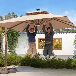 야외용 그늘막 정원 바베큐장 파티오 천막 가제보 플래그