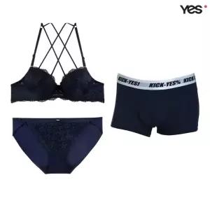 [롯데백화점]예스 네이비 섹시백 커플속옷SET1 YSWBX513YSWPX513YSMDX513