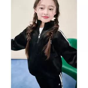 [BEANPOLE KIDS] 벨로아 소재 반집업 겨울 상하 세트  블랙 (BI5Y41U035) (BI5Y41U035)
