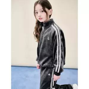 [BEANPOLE KIDS] 벨로아 소재 반집업 겨울 상하 세트  네이비 (BI5Y41U03R) (BI5Y41U03R)