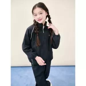 [BEANPOLE KIDS] 배색 반집업 플리스 안감 겨울 상하 세트  블랙 (BI5Y41U055) (BI5Y41U055)