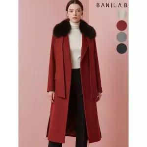 [하프클럽/바닐라비]여성 핸드메이드 폭스 퍼 울코트