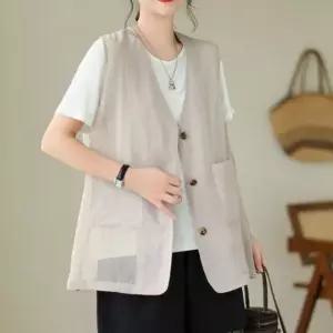 튜링 여자여름조끼  매쉬 망사조끼 시원한소재 루즈핏 썸머 캐쥬얼