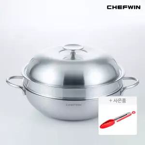 [사은품]쉐프윈 통5중 316 파티웍 3종세트(웍+스티머+뚜껑)32cm