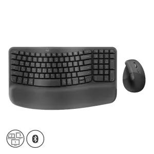 로지텍 Wave Keys + LIFT VERTICAL Combo 무선 키보드 마우스 세트 (그래파이트) /밀알