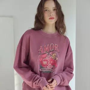 베고니아 피그먼트 스웨트셔츠 더스티핑크