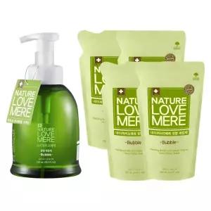 거품 젖병 세정제 용기형1개+리필형4팩 세트+사은품