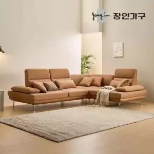 장인가구 도이 5인용 스윙 이지클린 가죽 코너형 소파 (스툴 미포함)