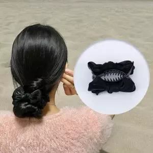 [하프클럽/셀러허브_여성트랜드패션]리본 똥머리 올림머리 집게 핀 집게