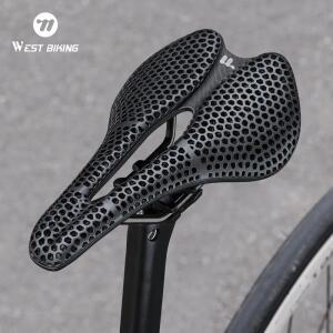 WEST BIKING 3D 인쇄 자전거 안장 T700 탄소 섬유/티타늄 합금/Cr-Mo 시트 보우 로드 용 컴포트 쿠션 145/1
