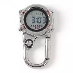 생활의 미쁨 등산 캠핑 낚시 아웃도어 카라비너 스포츠 시계 레드  산악시계