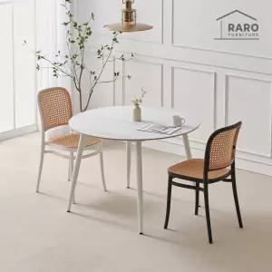 [/착불배송] 윈저 1050 원형 포세린 통 세라믹 식탁 세트 (식탁+의자2)