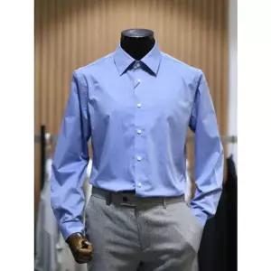 [갤러리아] BON 멜란지블루 스트레치 슬림핏 드레스 셔츠 BN3FBA606