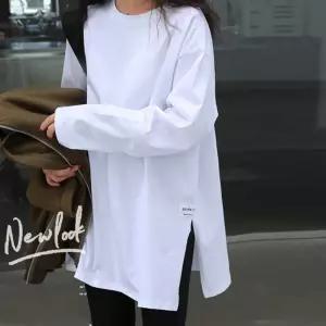 루즈핏 여자 긴팔 무지 학생 빅사이즈 면티 단체