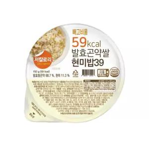 발효곤약쌀 현미밥39 150g 24팩 59kcal 저칼로리 다이어트 식단