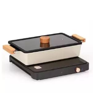 비자트 인덕션 사각 반반냄비 샤브샤브 오뎅탕 전골냄비 더블팟