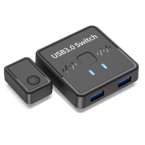 Exquisite-USB 3.0 프린터 공유기 스위치 2 In 1 Out USB 3.0 양방향 스위처는 2대의 컴퓨터를 1대의 프린터 키보드 마우스에 연결합니다.