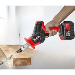 휴대용 미니 전기톱 목공 소형 무선 69000H 충전식 절단 쇠톱 체인톱