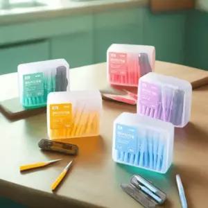 왕타 스마트 치실 치간칫솔 400개입 리필용 대용량 일회용 어금니 부드러운 잇몸