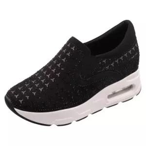 [월드컵]슈넬 7cm 키높이굽 글리터 에어백쿠션 슬립온