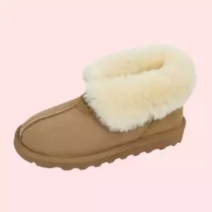 베어파우 MARILYN 여성 여자 우먼스 천연양가죽 레더 양털 앵클부츠 워커 신발 털부츠 히코리 K2664002QD W