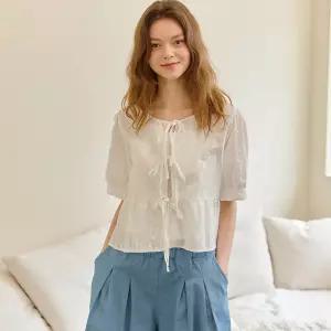 리본 레이스업 블라우스&나시 SET (TKBAF1466)
