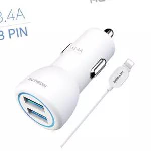 액티몬 차량용 충전기 3.4A USB 2구 아이폰 8핀 LED 급속 시거잭
