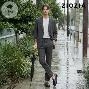 [지오지아] 스탠다드 폴리 써커 다크그레이 셋업 수트 (AEE2KG1601_AEE2PP1601_DGR)