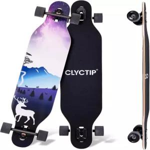 CLYCTIP 41인치 롱보드 스케이트보드 9겹 메이플 ABEC-11 베어링 크루징 카빙 다운힐 및 프리스타일을 위한