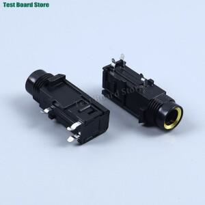 2/5/10개 DIY 6.35mm 잭 금도금 3/4핀 스테레오 듀얼 채널 마이크 소켓 6.35/6.5 오디오  커넥터