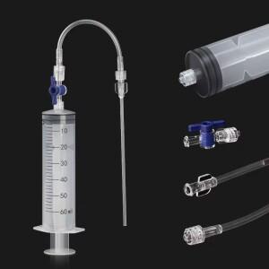 자전거 튜블리스 타이어 액체 주입 도구 60ml 실란트 인젝터 오일 미네랄 교체 호환   수리