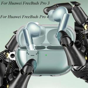 화웨이 프리버즈 프로 3 케이스용 투명 락 버클 안티  디자인 TPU 보호 4 커버