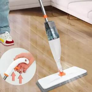 물걸레 청소용 용품 다용도 극세사 편리한 스프레이 밀대 걸레 바닥 청소 스테인리스 탈부착 물통 도구