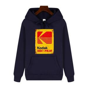 코닥 브랜드 베스트셀러 레트로 Y2K 패션 프린트 남성용 후드티 가을 및 겨울 야외 스포츠 캐주얼 루즈 스