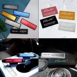 필랑트 차량 실내 주차번호판 양면 각인 사생활 보호 전화번호 알림판