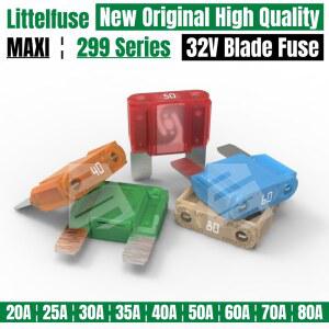 리틀퓨즈 MAXI 퓨즈 32V 대형 블레이드 시리즈 40A 25A 전기 20A RV 삽입형 299 30A 80A 트럭 50A 35A 60A 70A